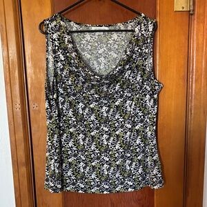 Liz Claiborne Black and White Floral Blouse